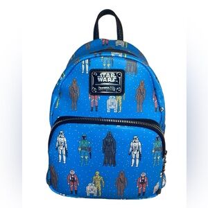 Loungefly Star Wars Blue Action Figures Mini Backpack